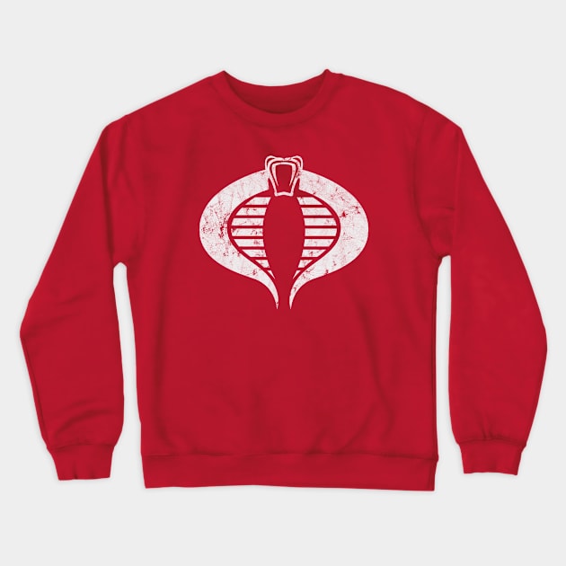 Distressed Chrome Cobra Snake Crewneck Sweatshirt by Hanzo